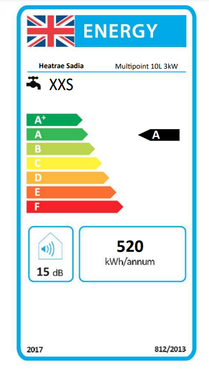 Heatrae Sadia Multipoint 10L 3kW Unvented Water Heater - 95050143 2 Heatrae Sadia Multipoint 10L 3kW Unvented Water Heater - 95050143 - Image 2