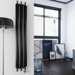 Terma Ribbon V E Electric Vertical 1800mm X 290mm Designer Electric Radiator Heban Black - WLRVE180029-KIHEE8MOBP