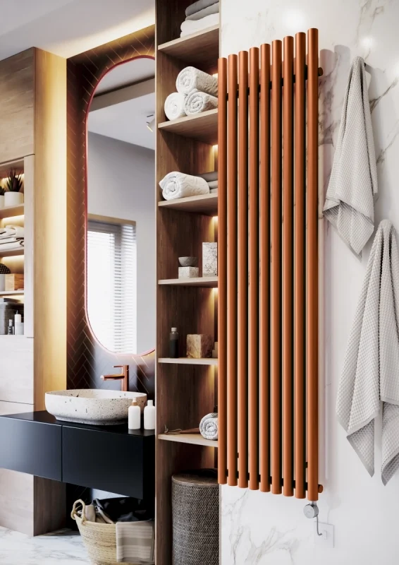 Terma Rolo Room E Electric Vertical 1800mm X 480mm Designer Radiator True Copper - WLROR180048STCOESMOBPX3 1 Terma Rolo Room E Electric Vertical 1800mm X 480mm Designer Radiator True Copper - WLROR180048STCOESMOBPX3